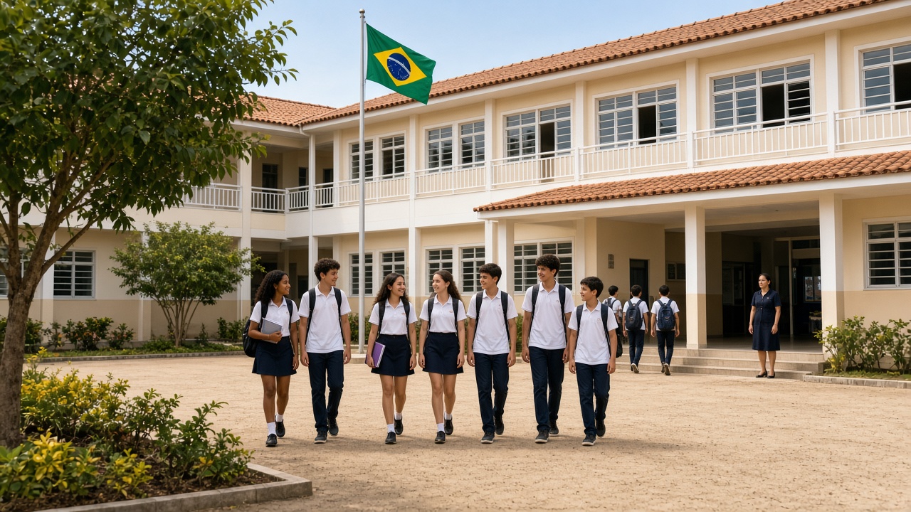 Imagem ilustrativa de uma escola. Não representa esta unidade.